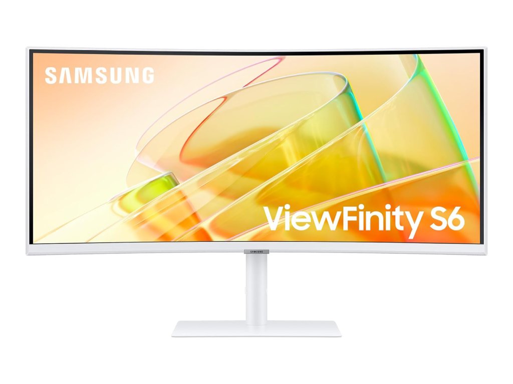 SAMSUNG ViewFinity S6 S65TC 34" Curved Monitor, UWQHD 3440x1440, Thunderbolt 4, DP/HDMI, USB Hub,LAN