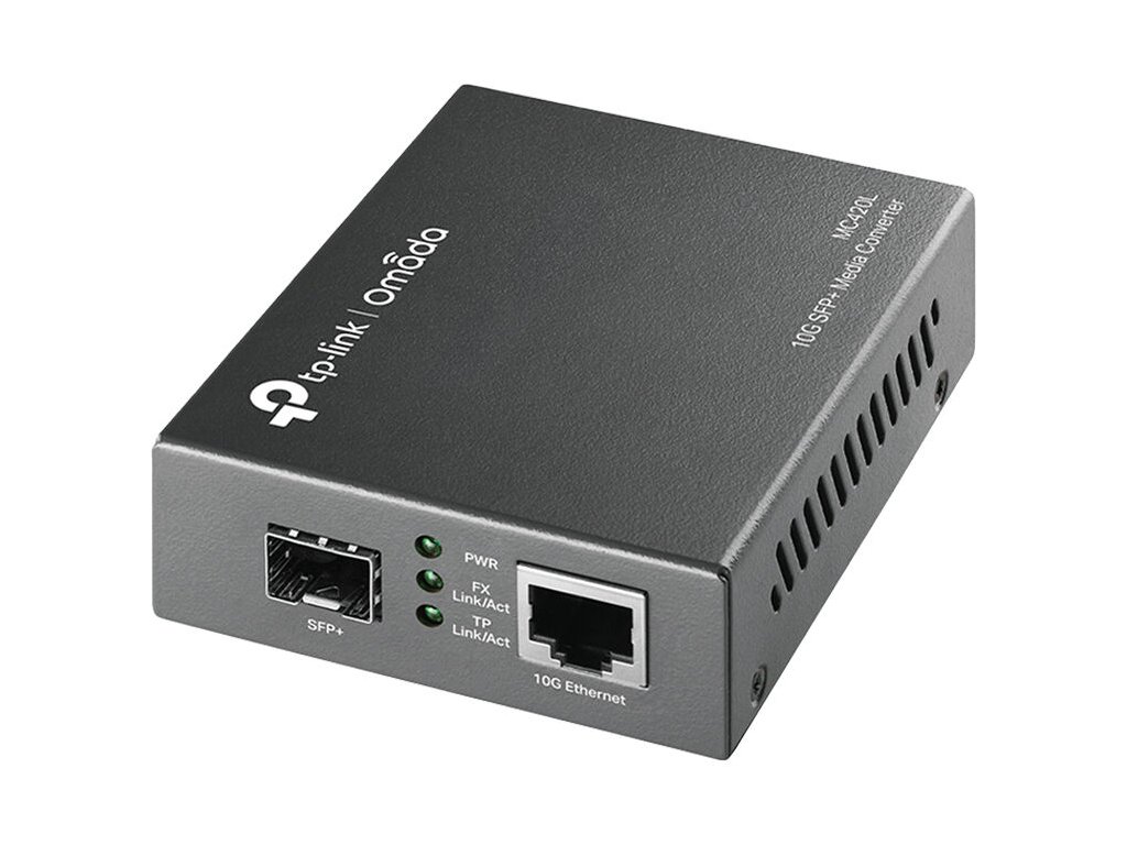 TP-LINK MC420L Omada 10G Multi-Gigabit SFP Media Converter, 1 1G/2.5G/5G/10Gbps RJ45 port, 1x SFP