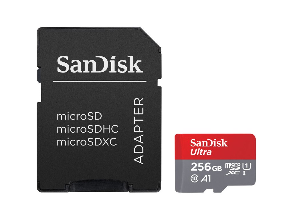 SanDisk Ultra microSD Card 256GB + SD Adapter, 150 MB/s, Class 10 / UHS-I U1 / A1
