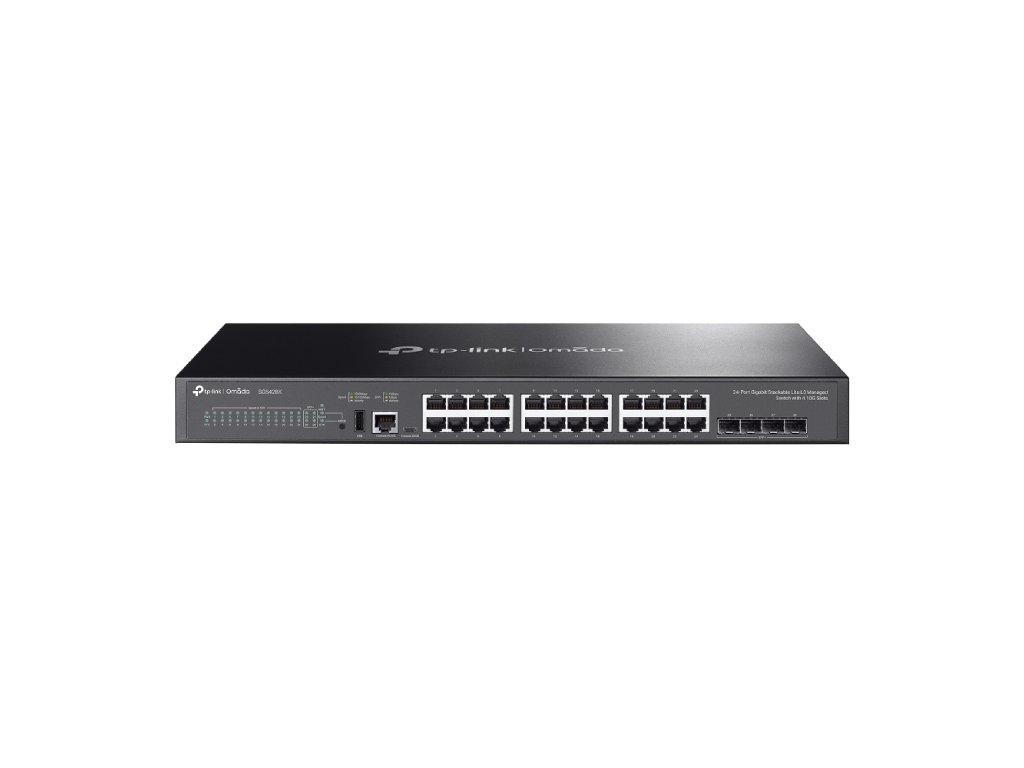 TP-LINK SG5428X Omada 24-Port Gigabit Stackable Lite L3 Managed Switch with 4 10G Slots
