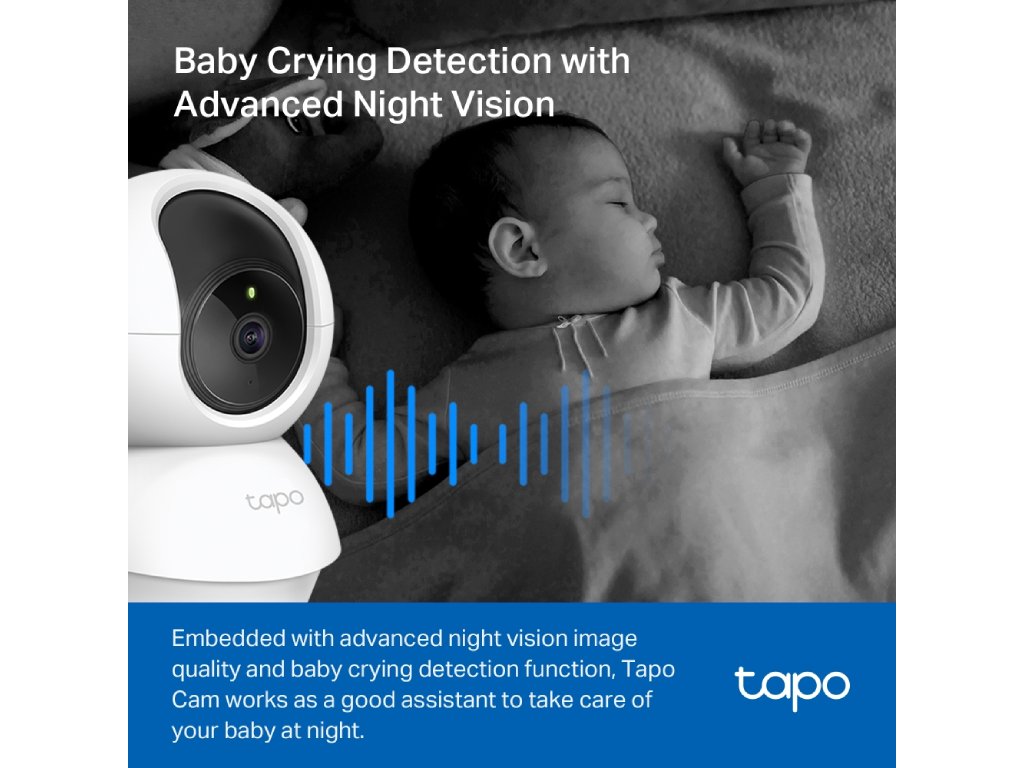 TP-LINK TAPO C210P2 Indoor 2K Pan/Tilt/Zoom Security Camera Set with Advanced Night Vision