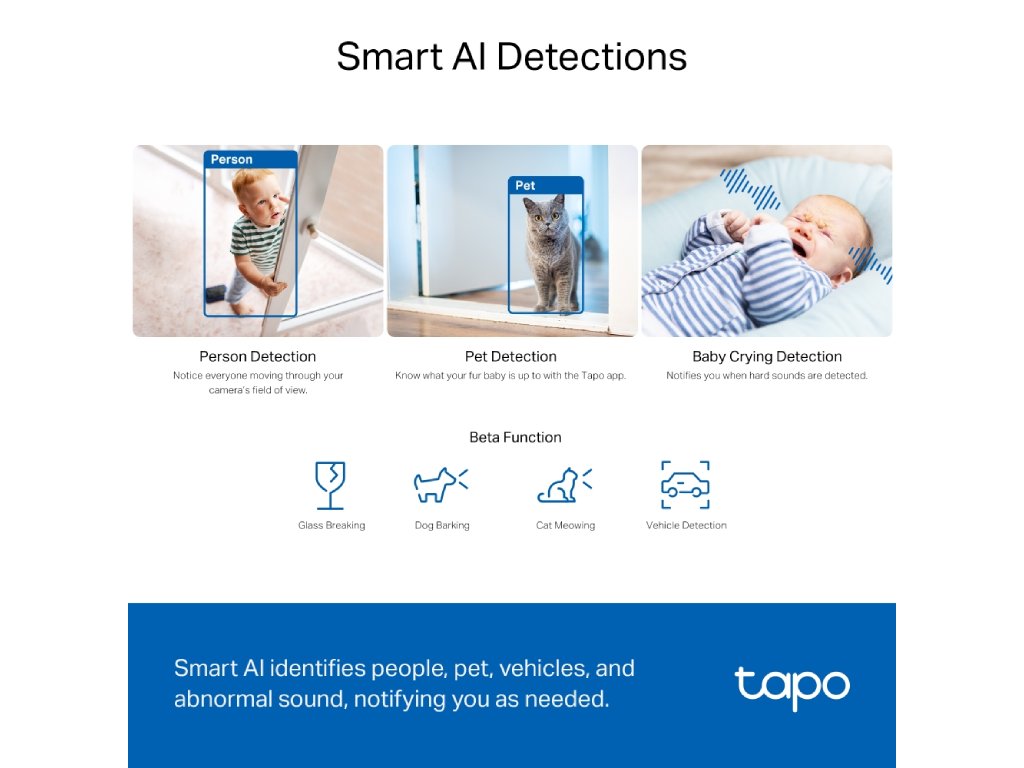 TP-LINK Tapo C230 Pan/Tilt AI Home Security Wi-Fi Camera, 3K 5MP, Wide Range of Movement