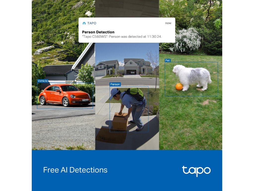 TP-LINK TAPO C560WS 4K Outdoor Pan/Tilt Security Wi-Fi Camera, 360 AI Tracking, IP66 Weatherproof
