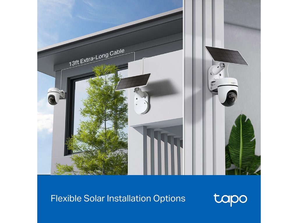 TP-LINK TAPO C610 KIT Solar-Powered Pan/Tilt Security Camera Kit, 360 AI Tracking, 2K 3MP, IP65