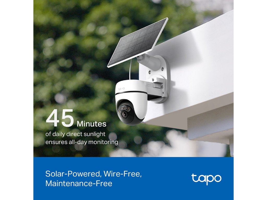 TP-LINK TAPO C610 KIT Solar-Powered Pan/Tilt Security Camera Kit, 360 AI Tracking, 2K 3MP, IP65