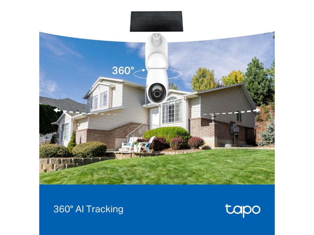 TP-LINK TAPO C660 KIT Ultra 4K Solar-Powered Pan/Tilt Security Camera Kit, 360 AI Tracking