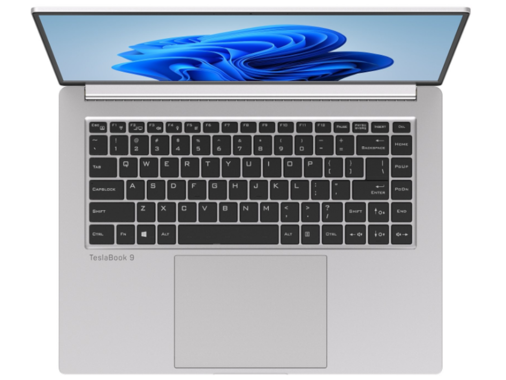 Tesla Book9 Win11/i7-12700H/16GB/512GB SSD/16" QHD IPS 120Hz 350nits/RTX2050 DDR6 4GB/Silver