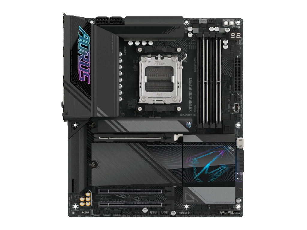 Gigabyte MB X870E AORUS PRO AM5, 4x DDR5, 4x M.2, 4xSATA 2x HDMI, 10x USB, ATX slika 3